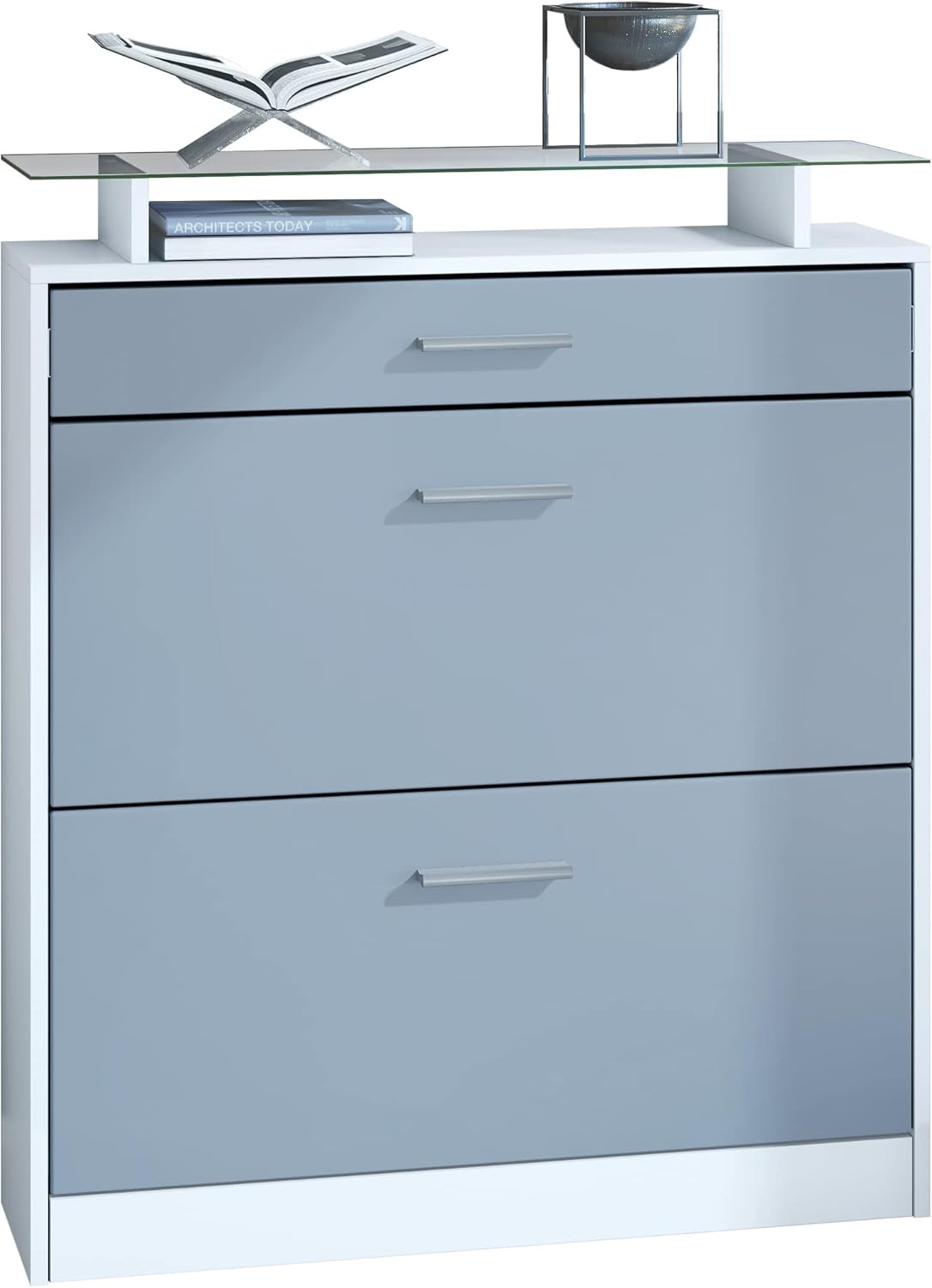 Vladon Loret Shoe Cabinet White, 16 Pair Storage, Ghana Ubuy