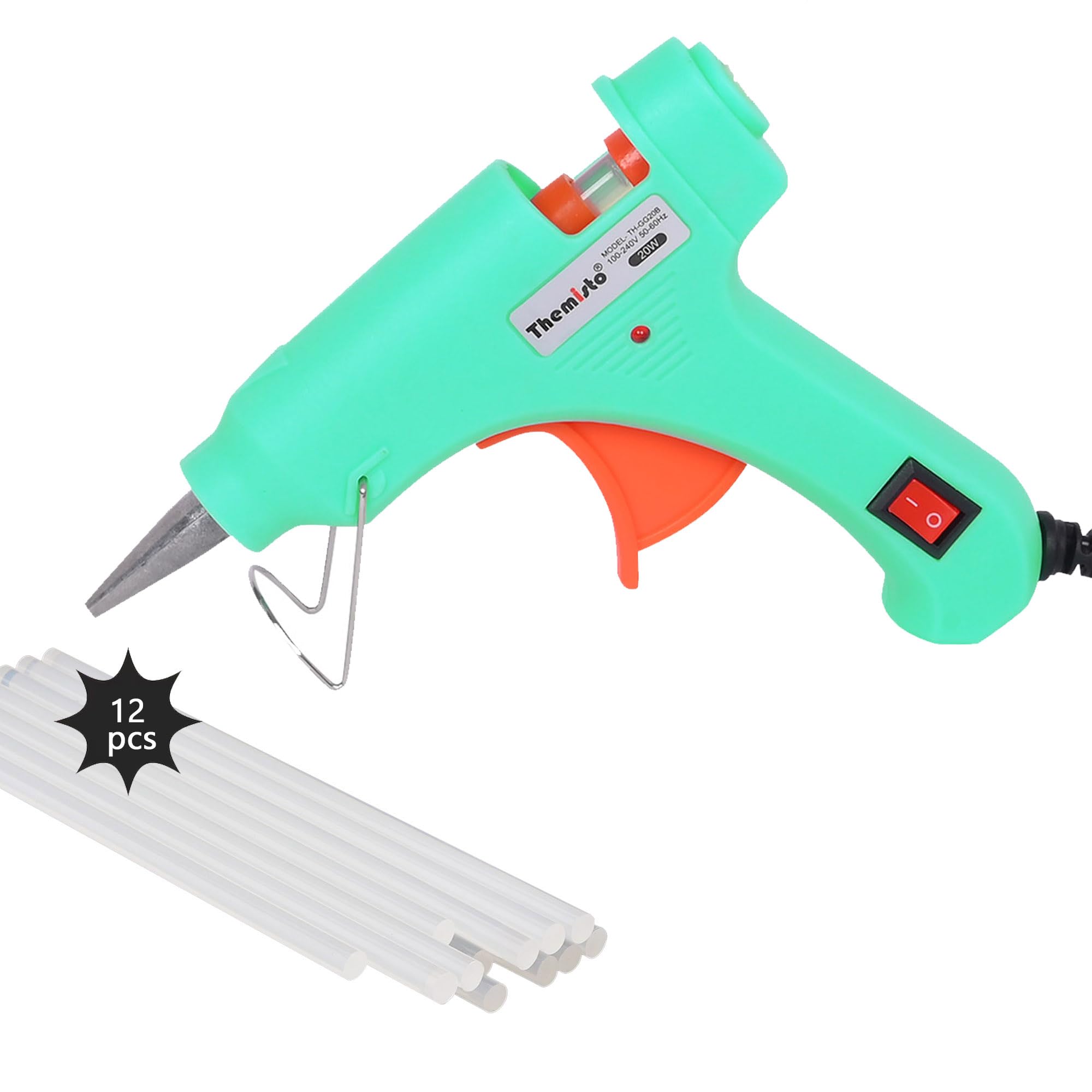 THEMISTO 20 Watt Mini Hot Melt Glue Gun with 12 Glue Sticks for DIY Art and Crafts… (B0D9GRG734) Amazon Price History, Amazon Price Tracker