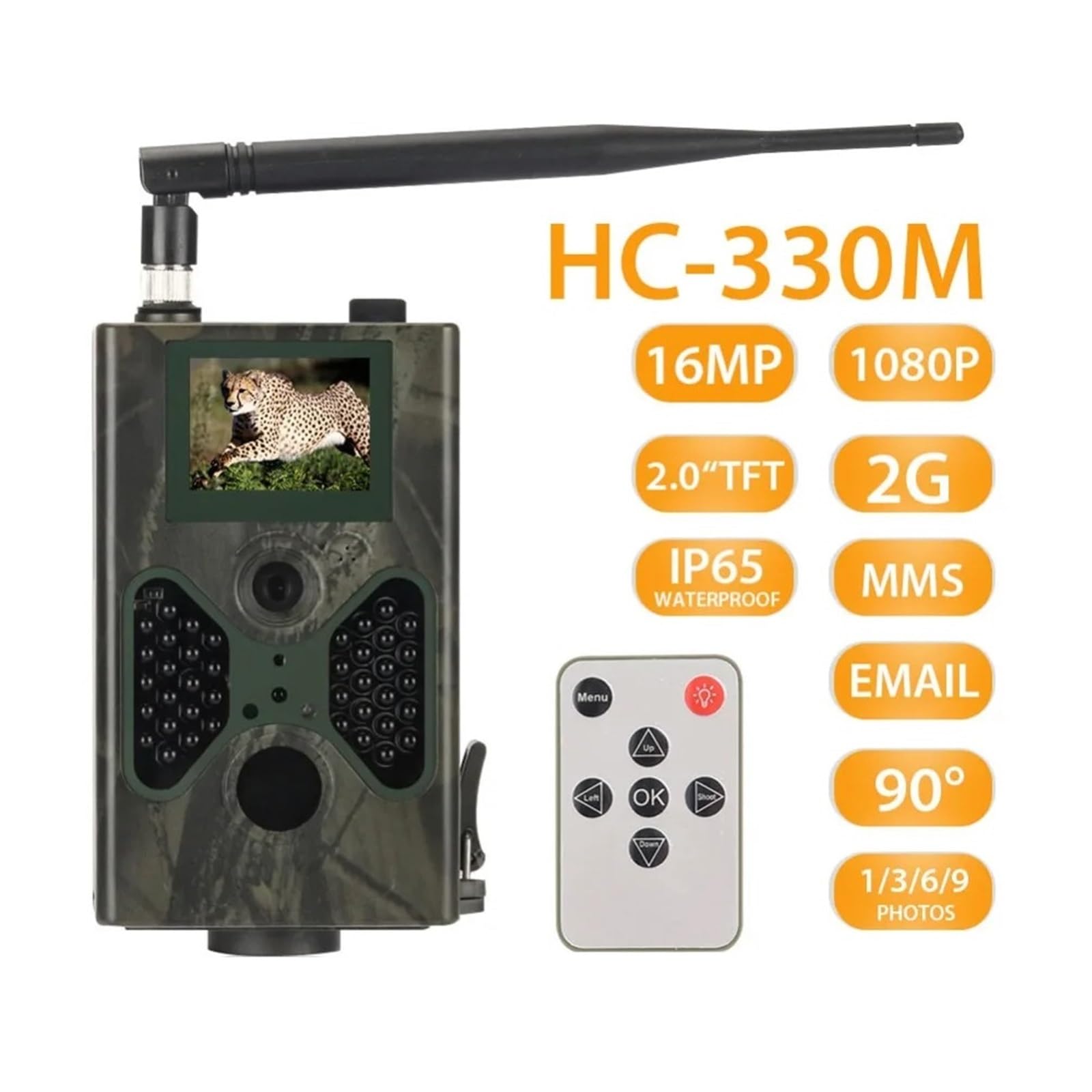 Komórkowa Kamera Obserwacyjna Do Polowania 16MP Fotopułapki SMTP MMS GSM 1080P Noktowizor Bezprzewodowe Kamery Dzikiej Przyrody Nadzór WyraźNe Obrazy I Filmy