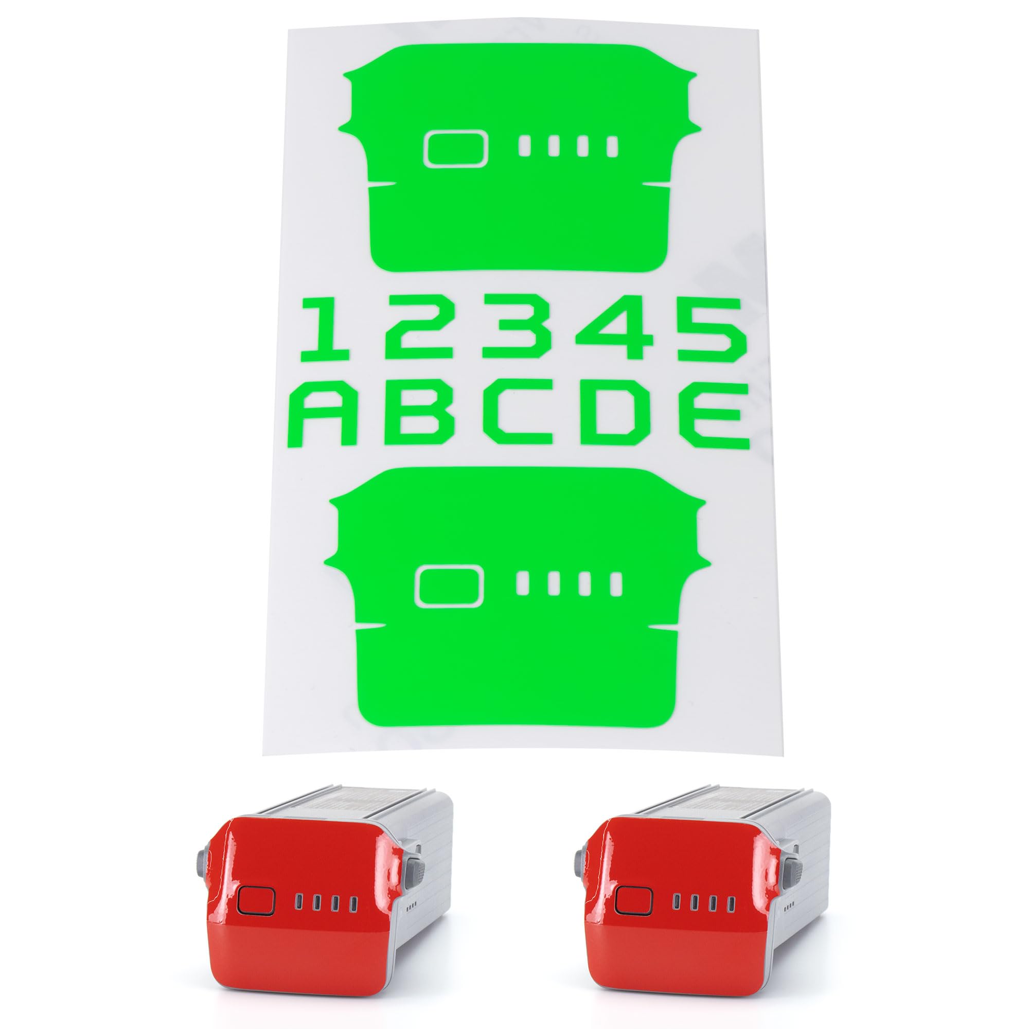WRAPGRADE Skin Stickers Compatible with DJI Air 3 | Two Batteries (NEON Green)