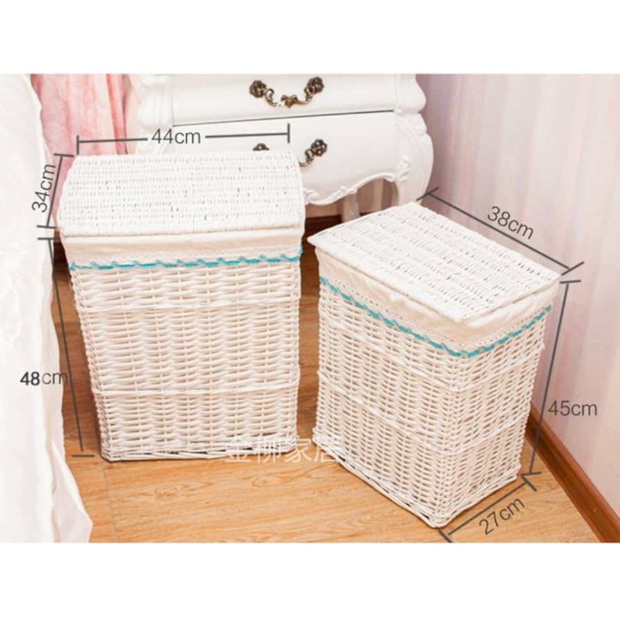 ランドリーバスケット　籐バスケット蓋付き 楽天市場】ランドリーバスケット 収納カゴ ラタン（籐）蓋つき
