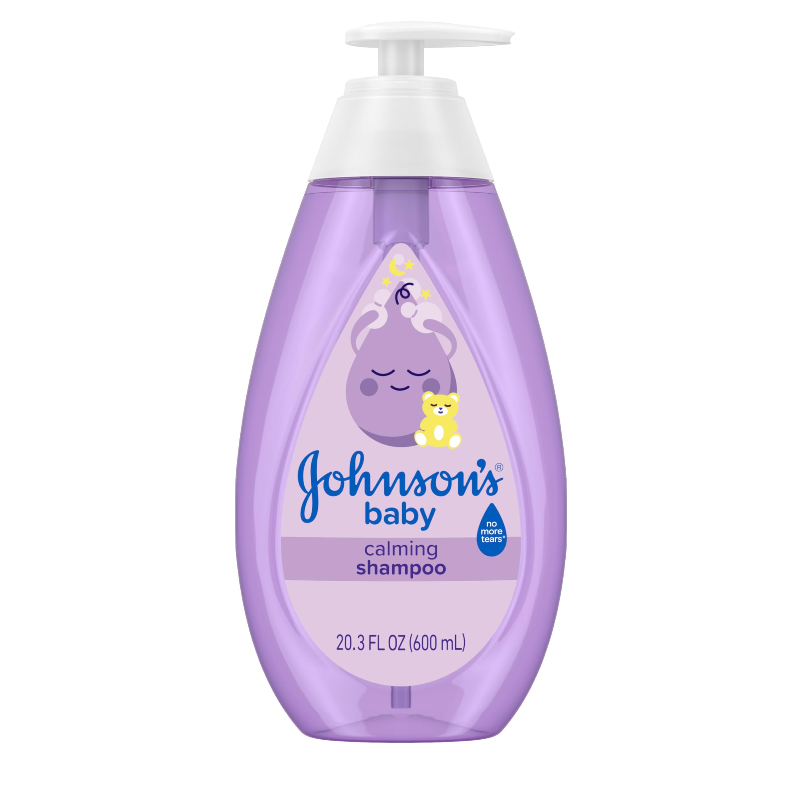 Johnson's Baby Calming Shampoo with Soothing NaturalCalm Aromas, Gentle, Hair Wash, Baby Essentials, Hypoallergenic, No Added Parabens and Sulfates, Baby Essentials, 20.3 fl. oz