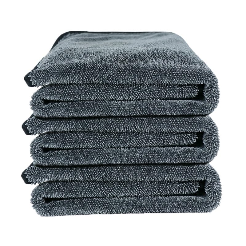 KAIBSEN - Paquete De 3 Toallas De Microfibra Para Limpieza De Automóvil, Súper Absorbentes, Paños De Limpieza Para El Cuidado Del Automóvil, Paño De Secado De Doble Cara De Alta Densidad