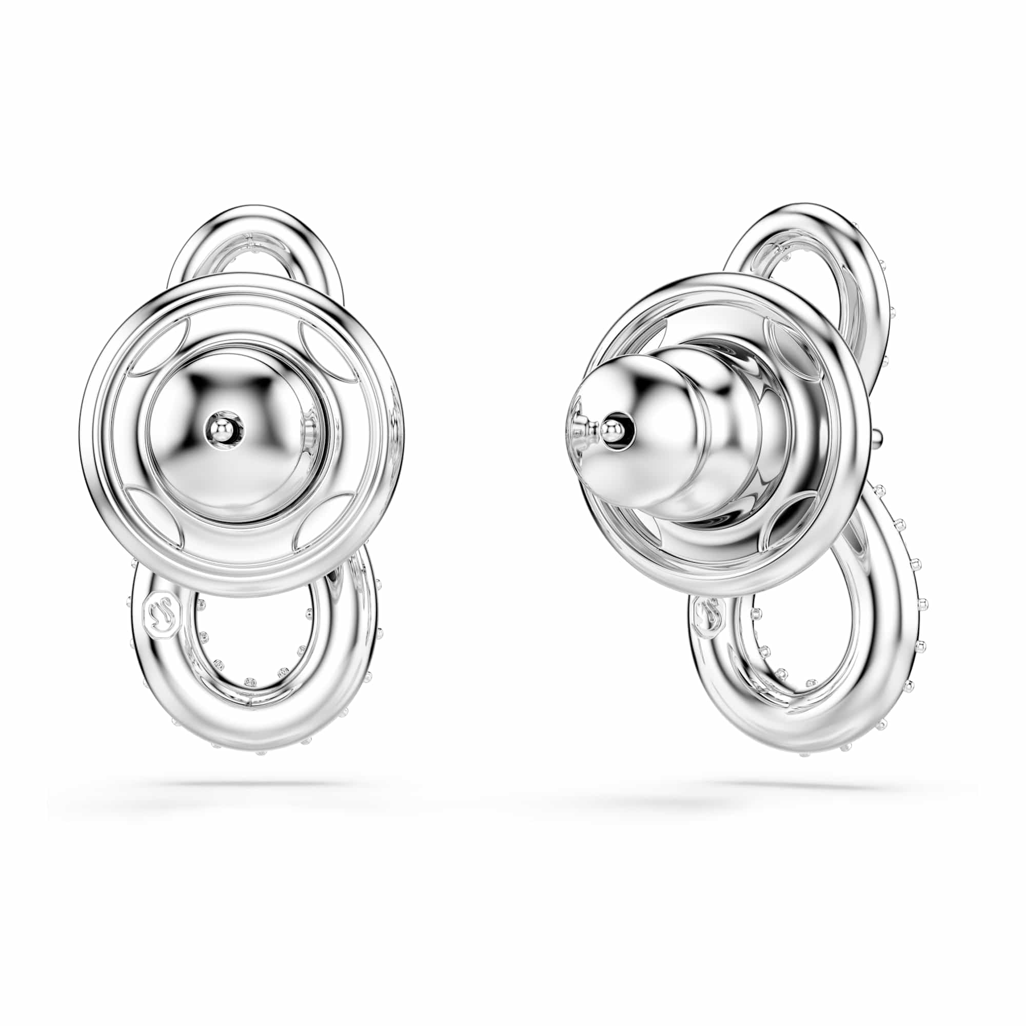 Swarovski Hyperbola Collezione Orecchini a lobo, Taglio rotondo, Pavé, Infinito, Bianco