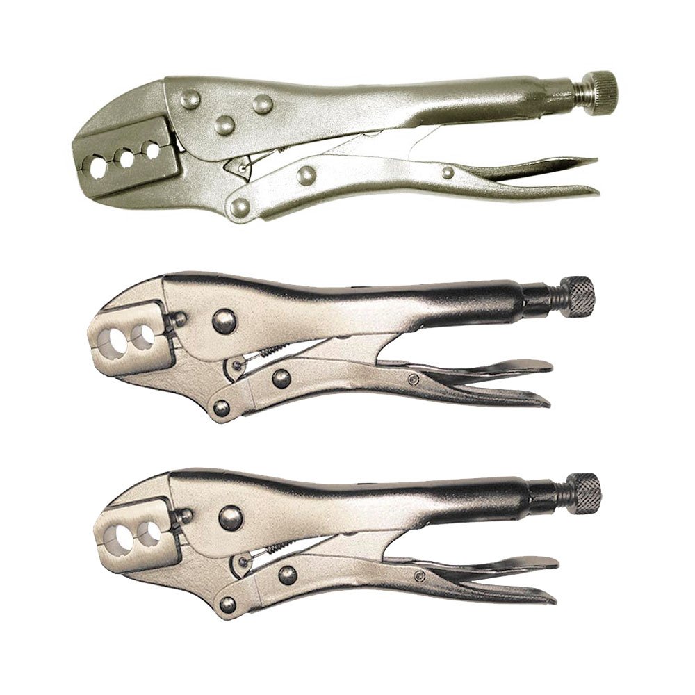 Interstate Pneumatics H456K 3 in 1 V-Grip Type Crimper Kit for 1/4
