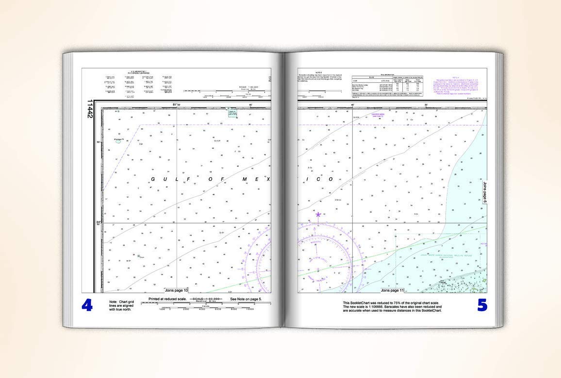 Paradise Cay Publications NOAA BookletChart 11442: Florida Keys Sombrero Key to Sand Key, Handy 8.5