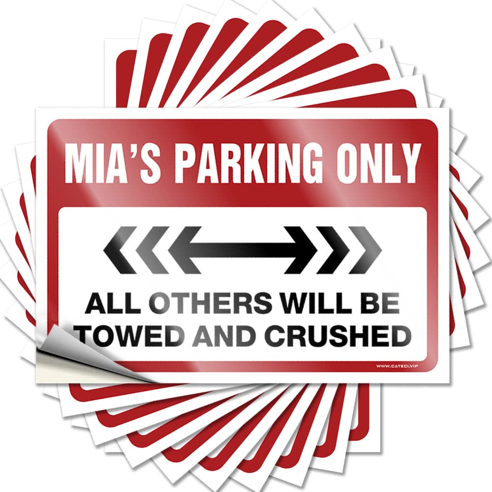 Mia's Parking Only Bottle Book - Stuff for Men Tattoos Self Adhesive Sticker(6X9CM)
