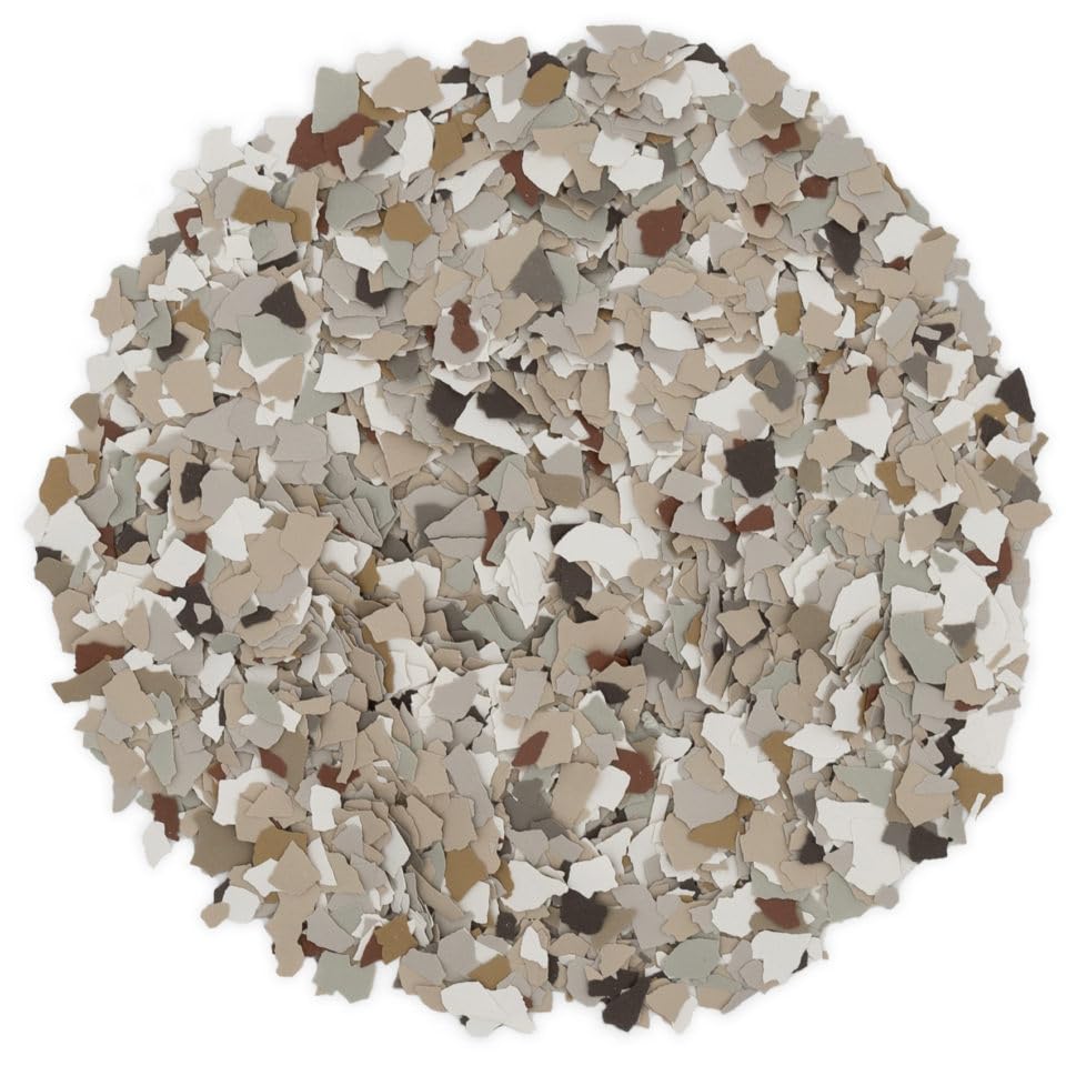 Epoxy Flakes 1/4" (5 Lbs) - Garage Floor Flakes/Epoxy Floor Flakes para pisos decorativos y manualidades (716 Creekbed) miniatura 2