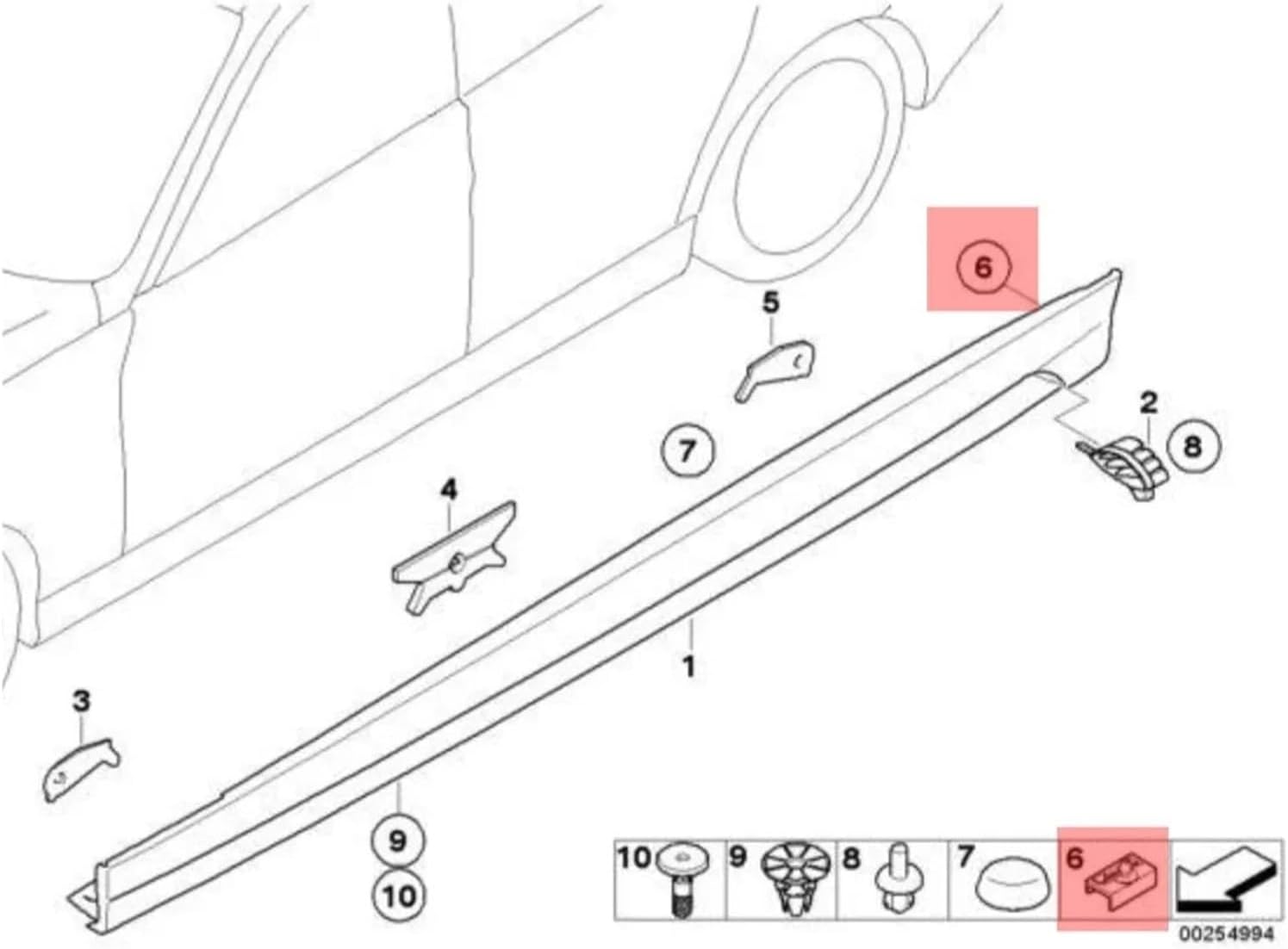 10PCS OE 51777891250 / Arch Trim Moulding Clip For E90 E91 E90N E91N 323i 325i 328i 328xi 330i 330xi 335i