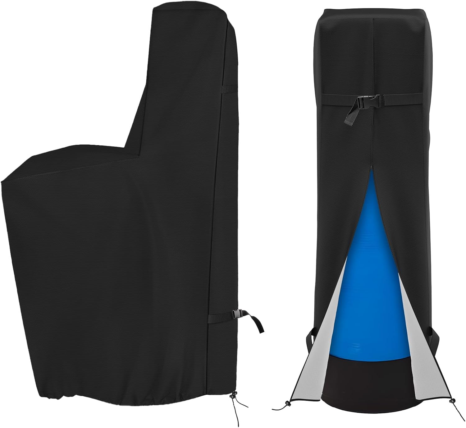 COSHNIBI Water Softener Cover , 420D Heavy Duty Outdoor Water Softener Cover Waterproof Insulated with Split Zipper, All Weather Protection 55" H x 30" W x 16" D - Black