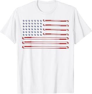 Gofl USA Flag Golf Player Golf Clubs & Golf Balls men woman T-Shirt