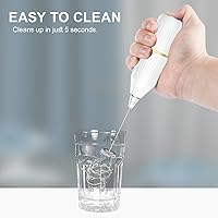 Vista 5 de Milk Frother Handheld, Multi-Functional Electric Frother & Mixer Compact Design for Easy Storage Easy Clean for Coffee, Latte, Matcha, Protein