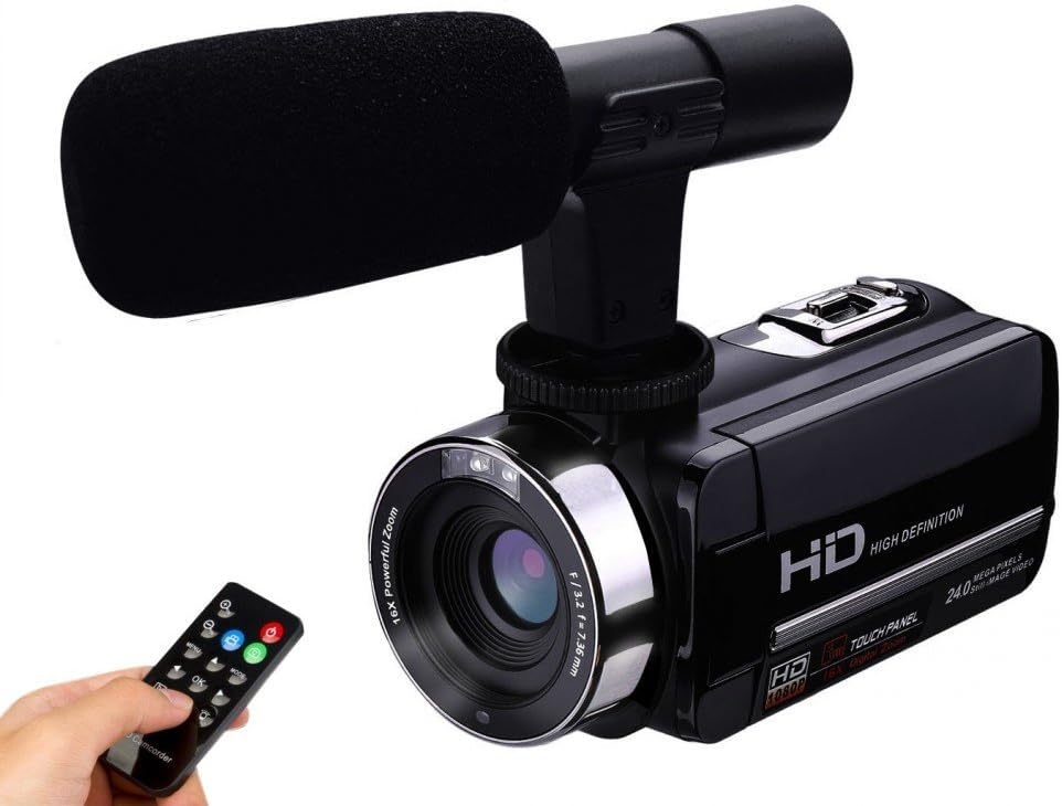 Camera Camcorder External Microphone Input Night Vision Full HD 24.0MP Digital Video Recorder 3.0" Touch Screen Hot Shoe … …