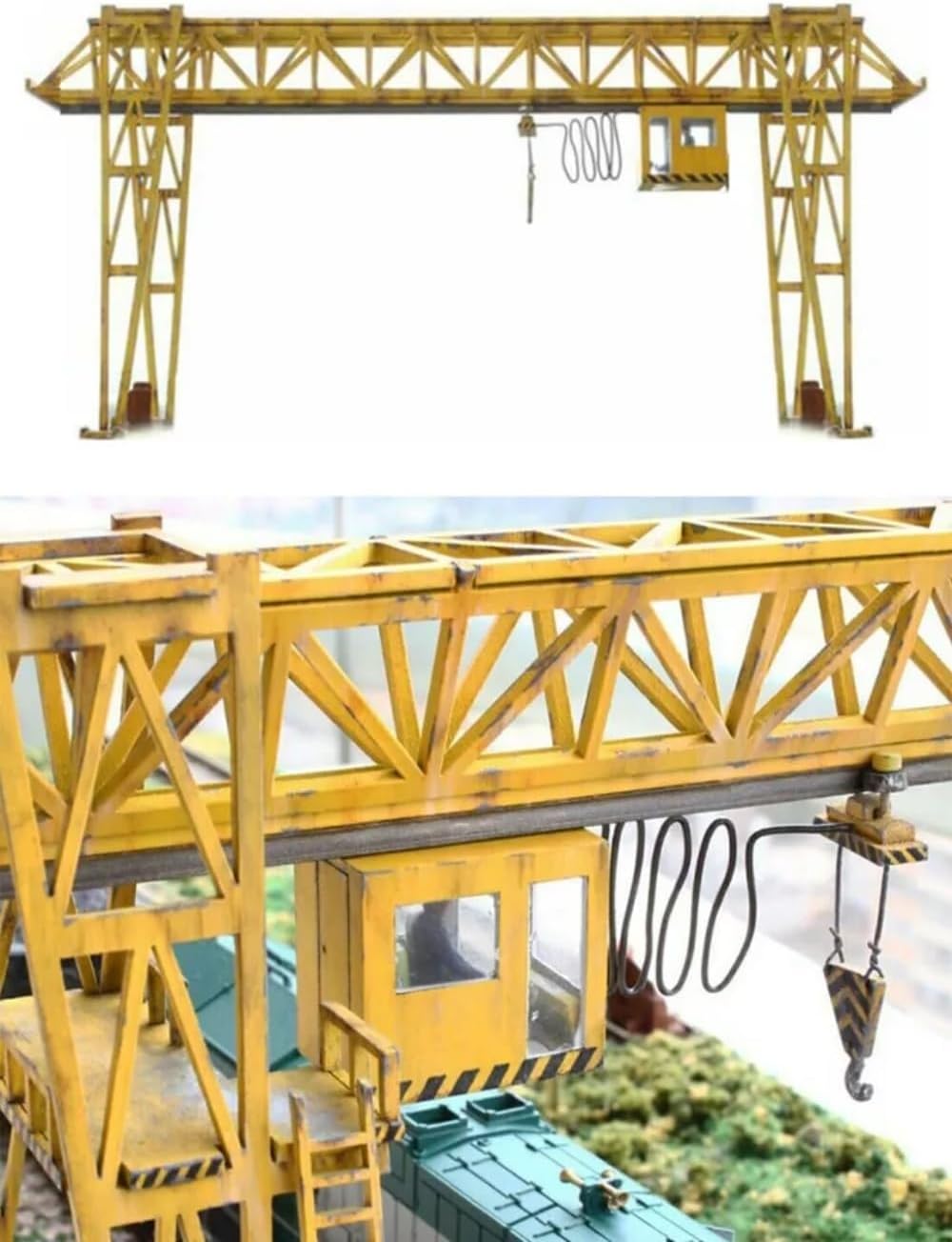 1:87 HO Scale Miniature E5 Crane Train Architectural Scene Dispaly Model Railway