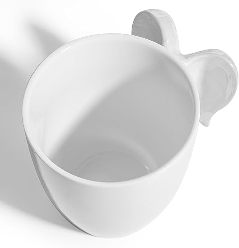 Miniatura 3 de White Angel Wings - Taza de cerámica con asa en forma de alas de ángel, té aziraphale, bebidas calientes, hogar, cocina, oficina, 13.5 onzas