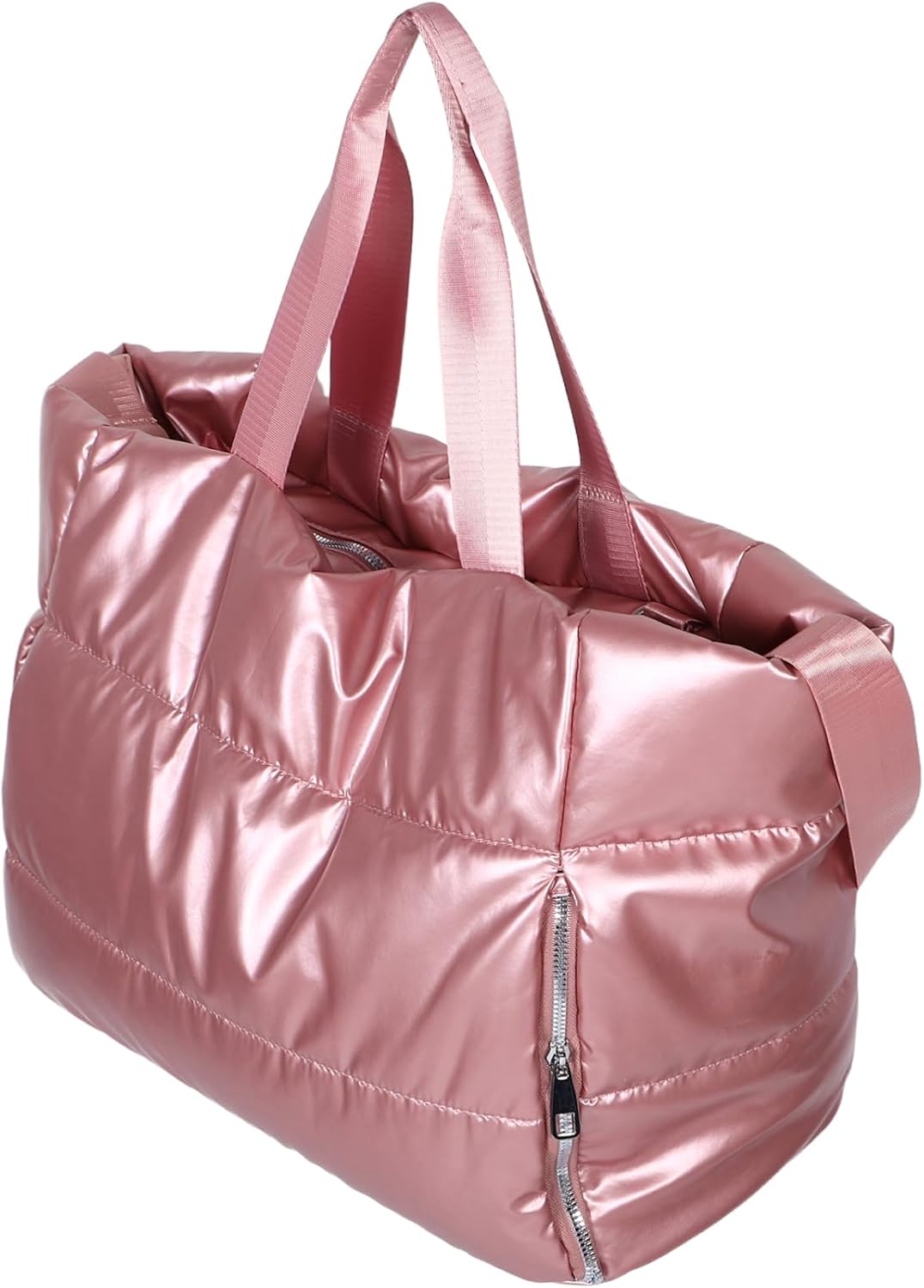 Bag with Dry Wet Separation Versatile Yoga Tote for Fitness Swim Travel Dual Carry Options Stylish Pearl Pink Design