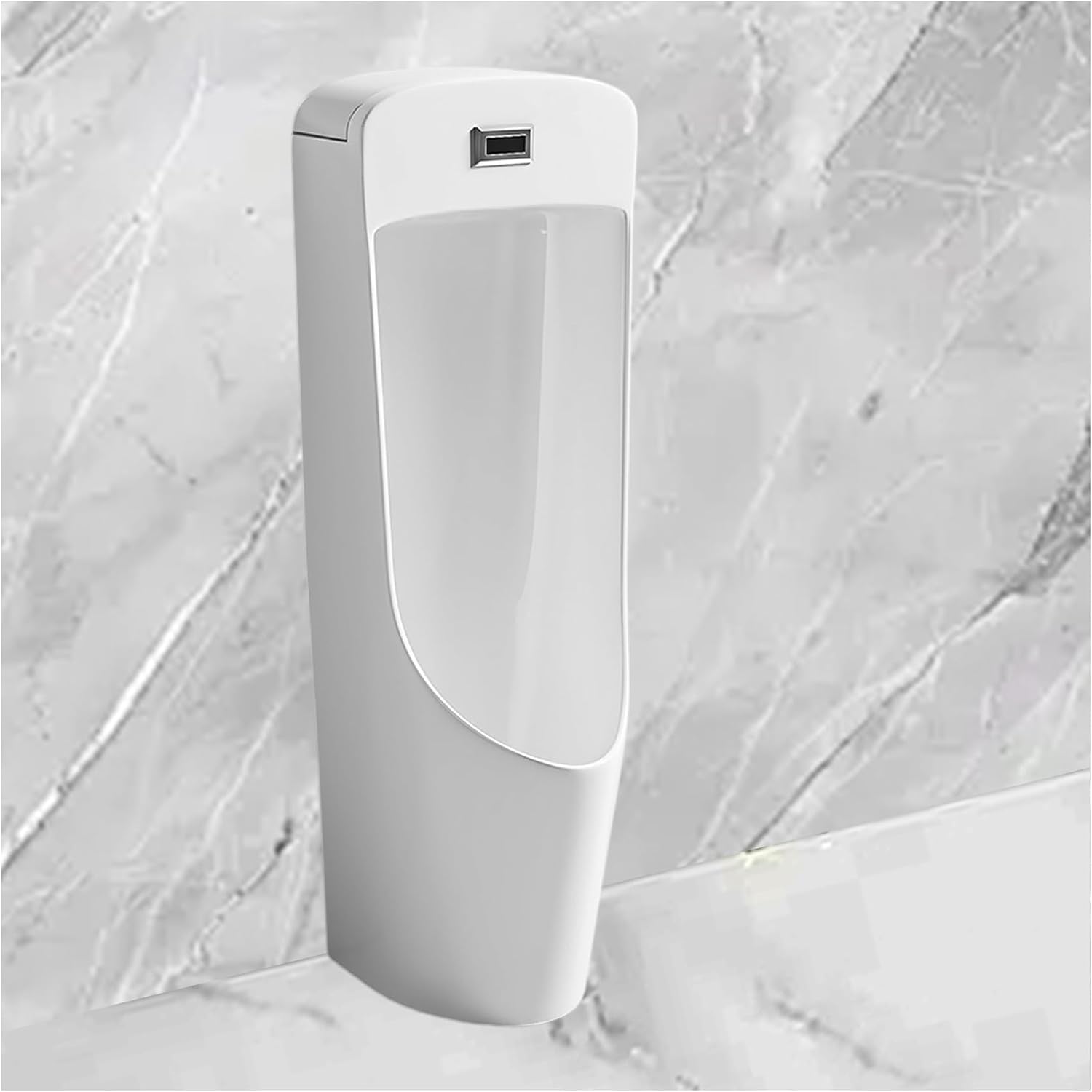 Wall Mounted Sensor Urinal, Automatic Flush System, Ceramic urinal for men, Commercial Washout Urinal for Restroom, Office, Restaurant(H:100CM/39.4IN)