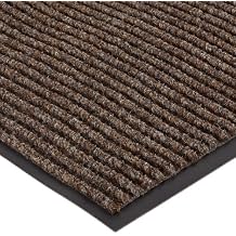 Durable Corporation Olefin Pile on Vinyl Spectra-Rib Entrance Mat, for Indoor and Vestibule Areas, 2 Width x 3 Length x 3/8" Thickness, Brown