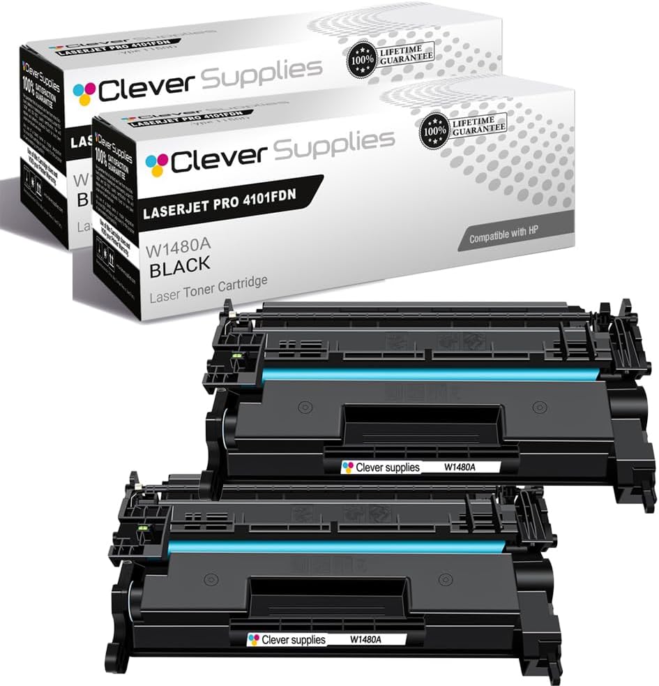 CS Replacement Compatible with HP PRO 4101FDN Toner Cartridge W1480A to use with PRO 4001DN 4001DW 4002DN 4101FDN 4101FDW (Black, 2-Pack)