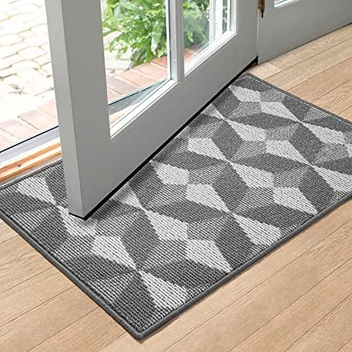 DEXI Dirt Trapper Door Mat,Non-slip Doormat Super Absorbent Entrance Rug Machine Washable Floor Mat for Hallway,Entryway,Indoor and Outdoor(50 x 80cm,Black)