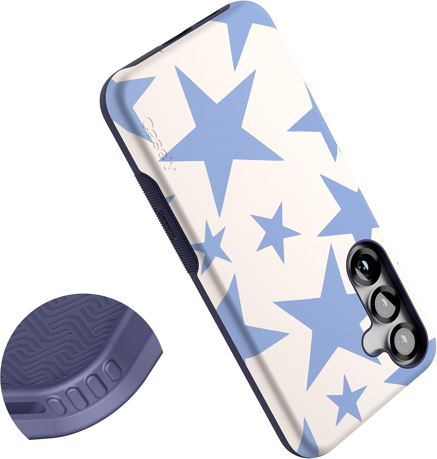 Casely Galaxy S25 Plus Case | Stars Align | Blue & White Stars | Bold Protective Design | Compatible with MagSafe