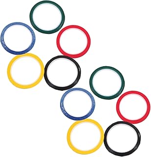 Didiseaon 10 Piezas Cinta de cable de advertencia de bien cinta de rejilla delgado azul amarillo cinta de pizarra negro rojo escribano de pizarra de oficina línea de de color