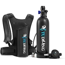 TUDIVING -2L Diving Bottle Supports 30-45 Minutes Underwater Breathing Time with Air Compressor Lung Bottle