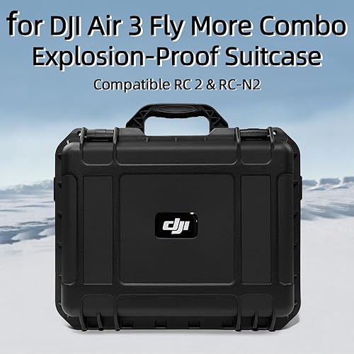 Miniatura 9 de Coyktonty - Funda rígida impermeable para DJI Air 3 Drone (para controlador DJI RC2RC-N2) totalmente protectora, a prueba de polvo, a prueba de