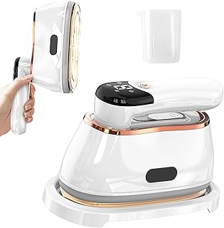 Dampfbügeleisen 1200W | 180ml Wassertank | 45s Schnellaufheizung | Vertikal- & Horizontal-Dampf | Auto-Abschaltung 30min | Leicht & faltbar für Zuhause & Reise