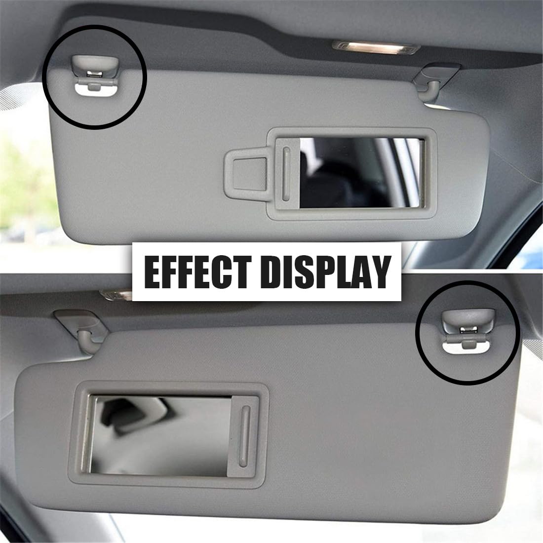 Clip Per Visiera Auto - 2 Pezzi Grigio, Compatibile Con Audi A1 A3 A4 A5 A7 Q3 Q5 - Foto 5