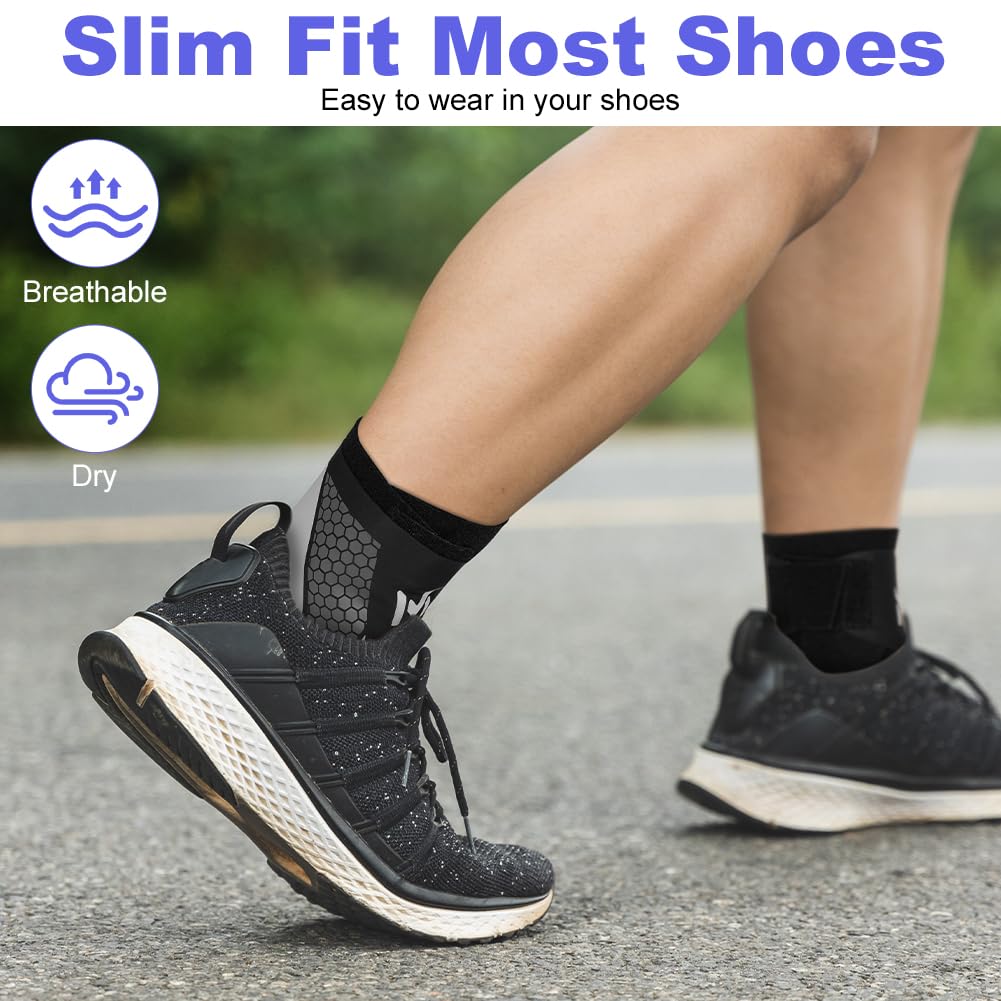 Beugo Tobillera para Esguince, Tobillera Deportiva, Lateral Tobilleras Esguince Ajustable, Diseño en Y, Ankle Support Protector de Tobillo Par Unisex para Deporte Correr Fútbol, Tamaño único — view 5