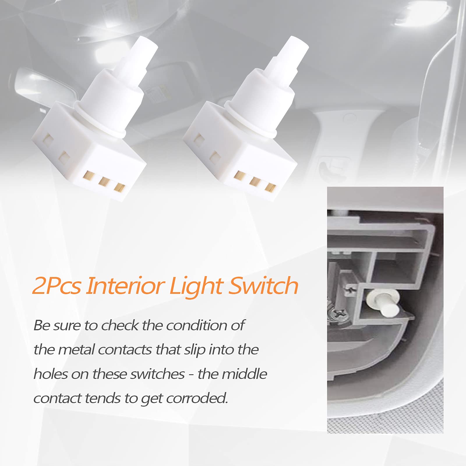 Xislet Dome Lamp Switch Compatible with Odyssey Accord Pilot Ridgeline Tundra 0420 Dome Map