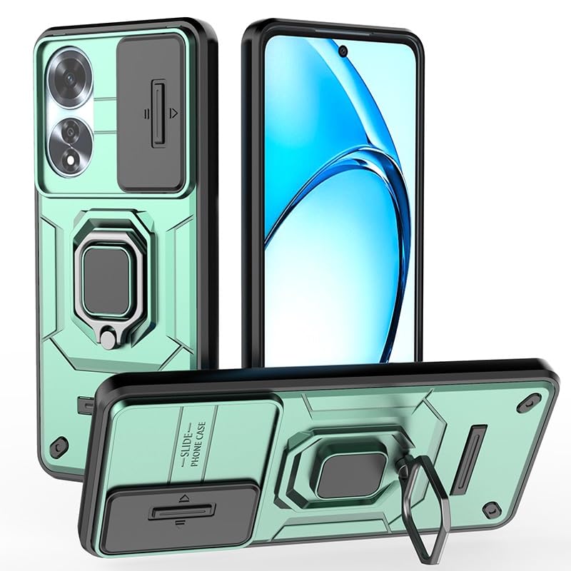 Housse Oppo A60 4G coque caméra coulissante béquille anneau protection antichoc mince