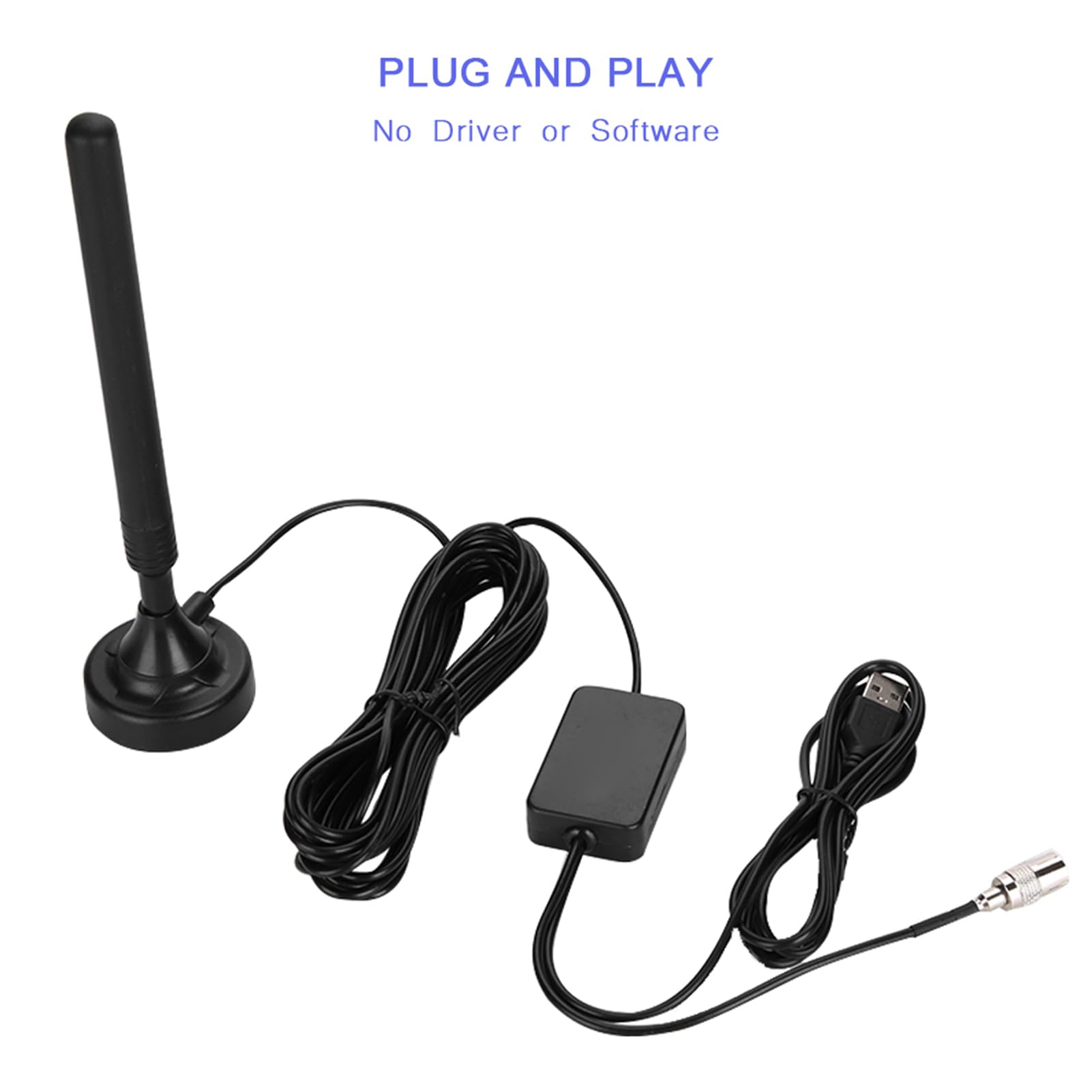 Antenne Radio FM 308PLUS pour Usage Domestique Antenne FM télescopique avec Base magnétique Radio Universelle pour récepteur stéréo intérieur avec câble coaxial de 2 m