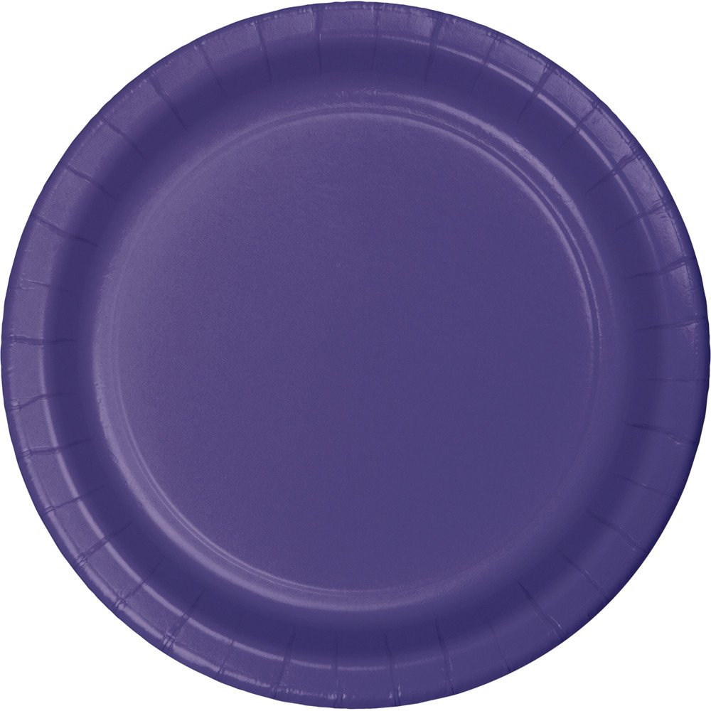 Creative Converting 533268 Touch of Color 96 Count Dessert/Small Paper Plates, Purple -