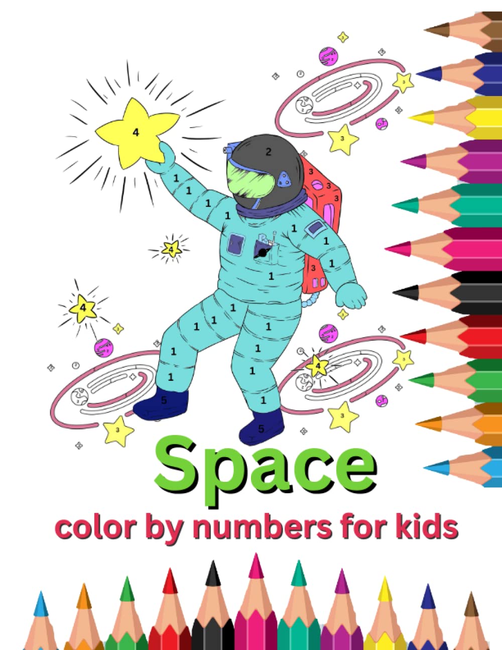 Space Color By Numbers For Kids Space Activity Coloring Book ...
