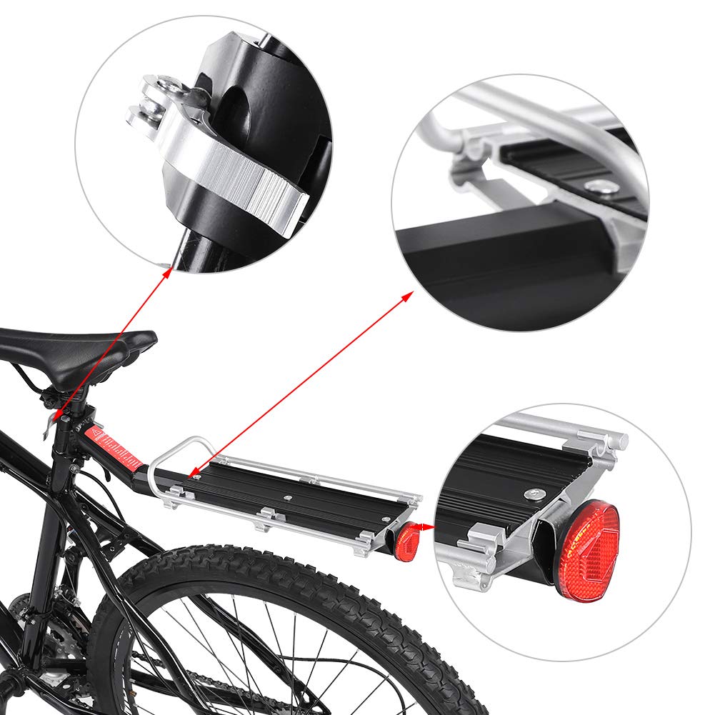 Wakects Fahrrad-Gepäckträger Hinten, Fahrradträger für die Rückseite des Fahrradträgers, mit Quick Release Mountain Road Fahrrad-Heckträger Kapazität Universell