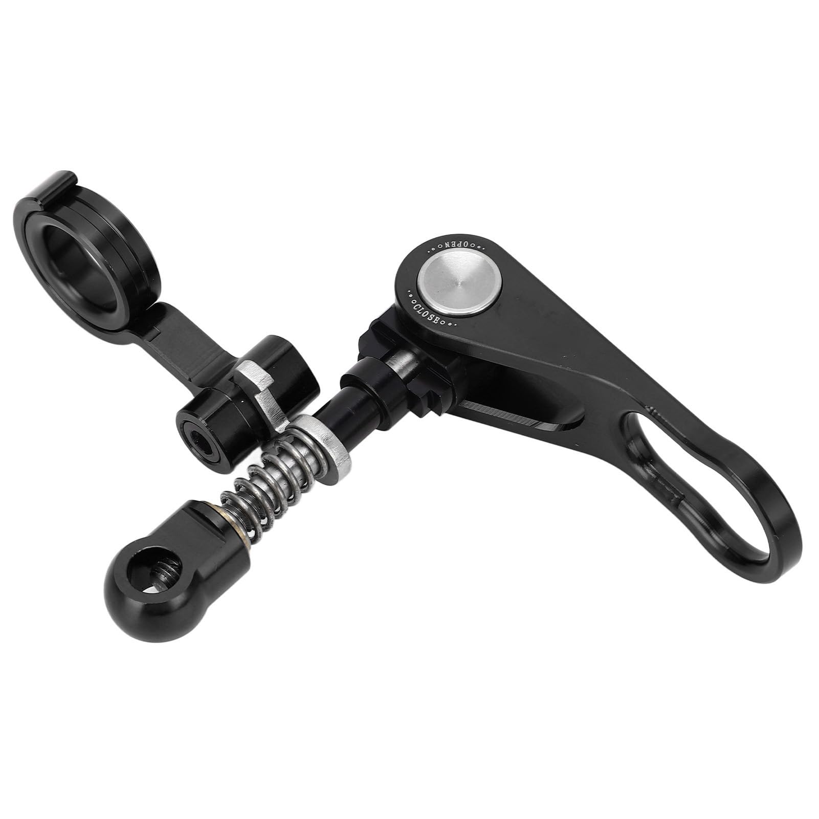 Poignée de Serrage de Tige de Selle de Vélo, Clip de Cadre Arrière, Alliage d'Aluminium Usiné CNC, Léger, Durable et Résistant, pour Vélo Pliant (Noire)