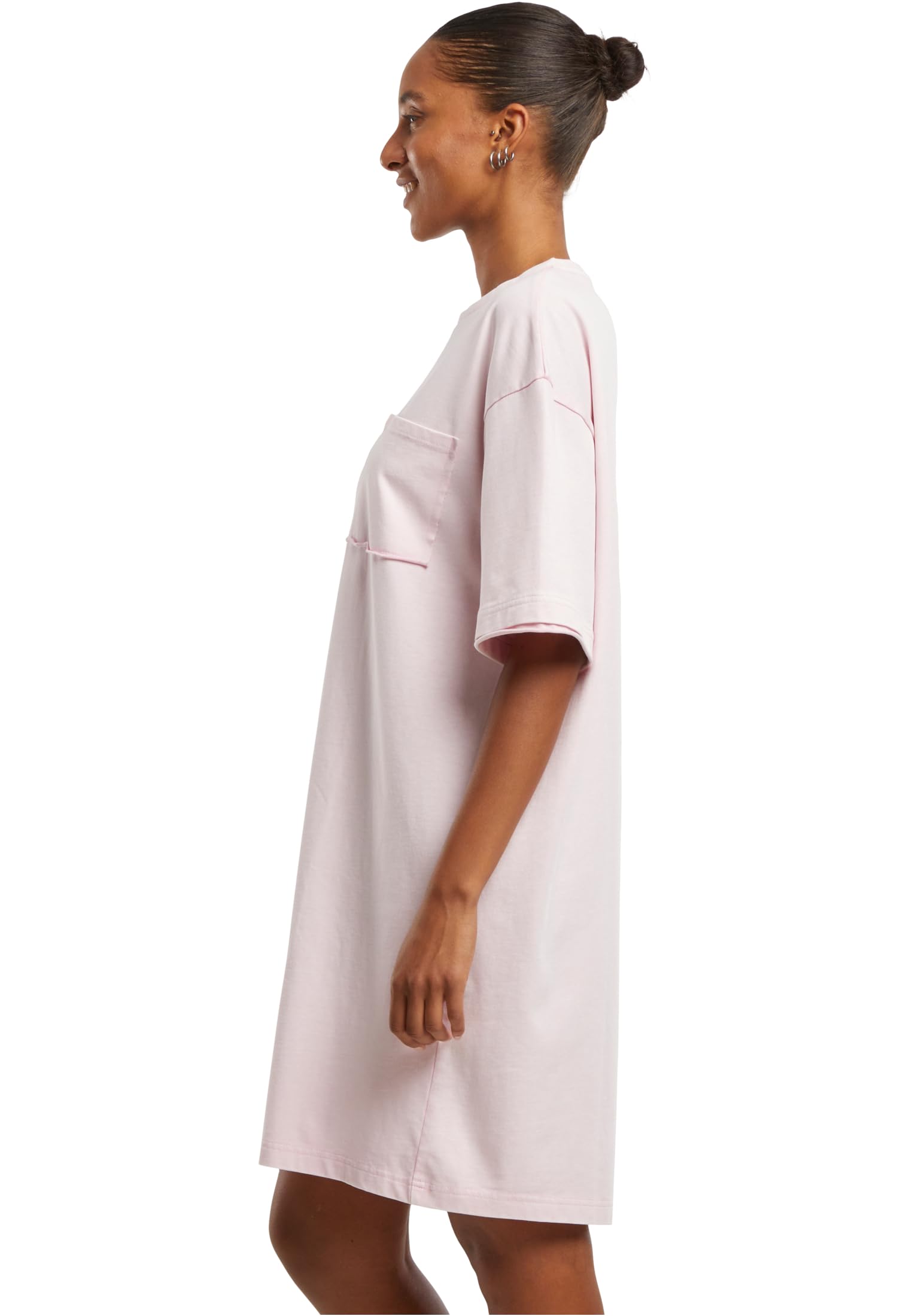 Urban Classics Damen Kleid Ladies Washed Jersey T-Shirt Dress, Damen-T-Shirt-Kleid aus gewaschenem Jersey, lockere Passform, Größen XS - 5XL