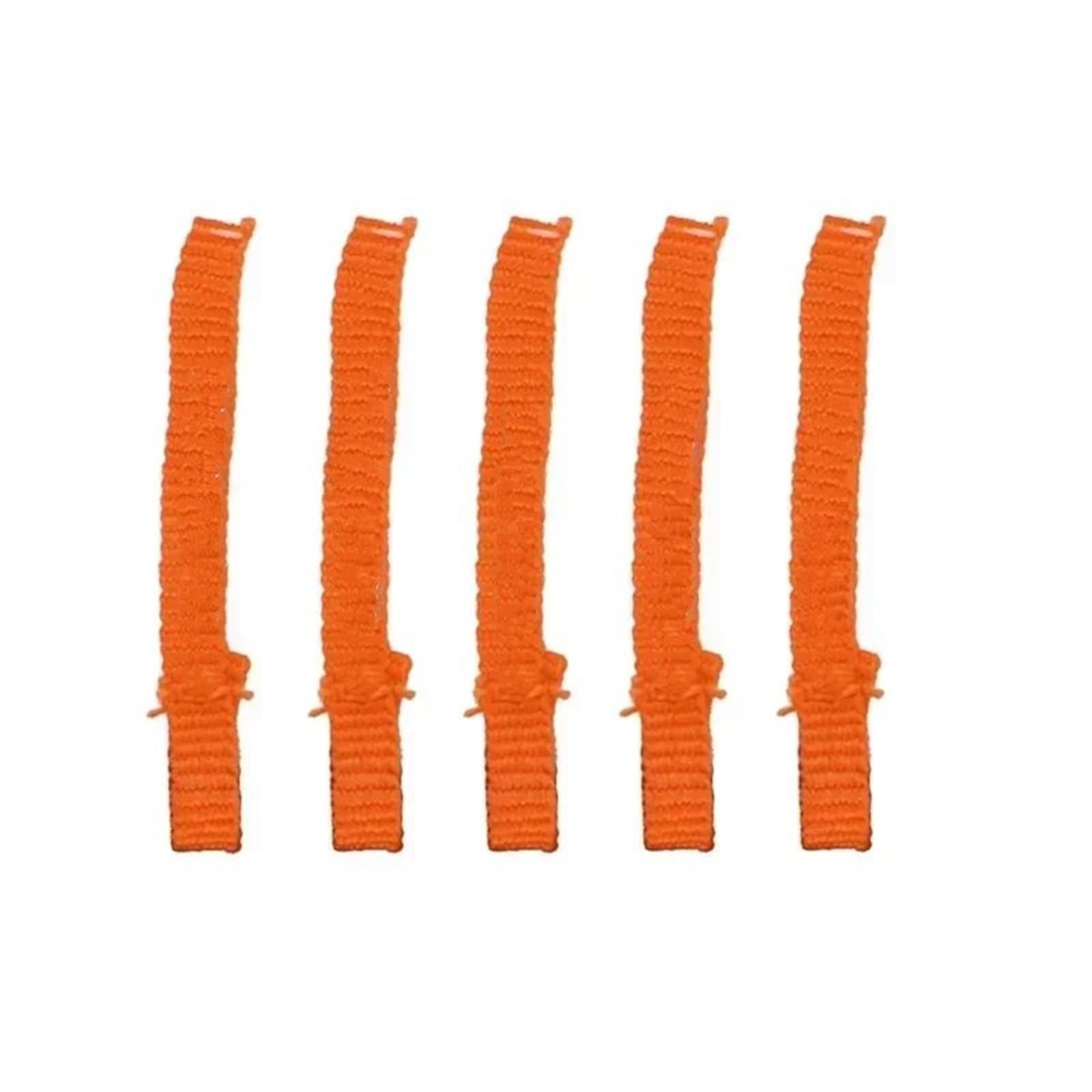 RC Car Toys Parts For Axial For SCX10 For Traxxas For TRX4 1/10 5Pcs RC Car Winch Hook Pull Strap Winch Pull Tags Crawler Parts(Orange)