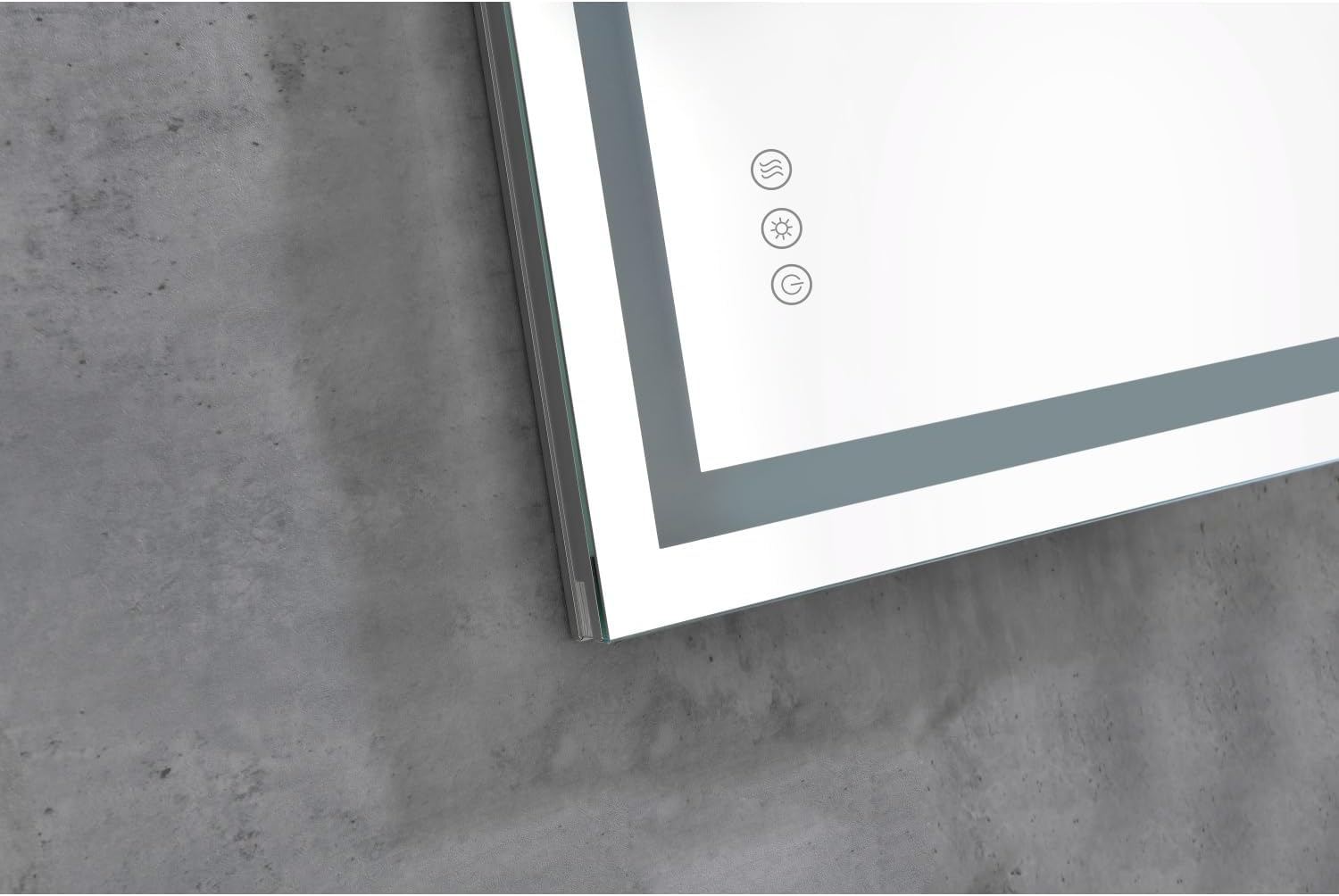 40 X 28 Inch Led Bathroom Mirror with Front and Backlight Aluminium White 3 Color Temperature Lighting Bathroom Vanity Design