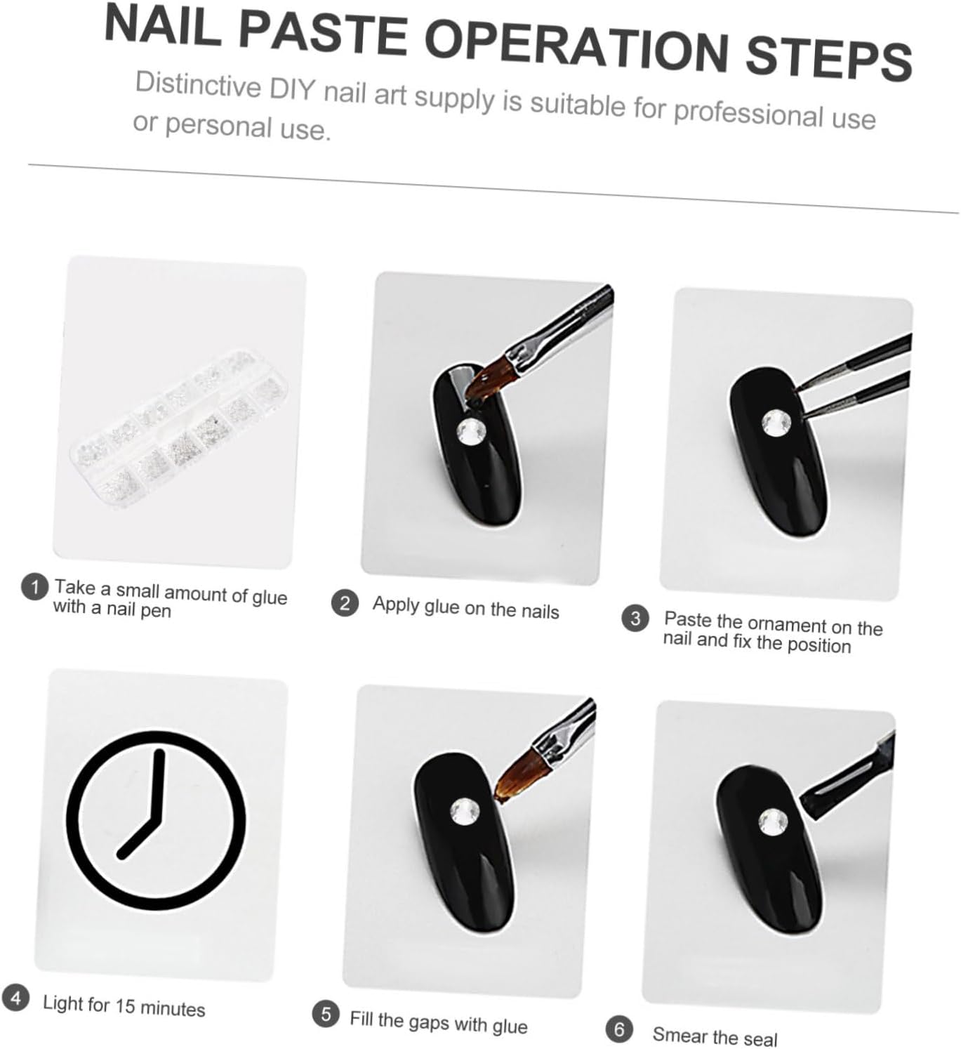 DOITOOL 4sets Nail Caviar Beads Rhinestones for Nail Art Manicure Decors Bedazzle Kit Sturdy Jewels Rhinestone Applicator