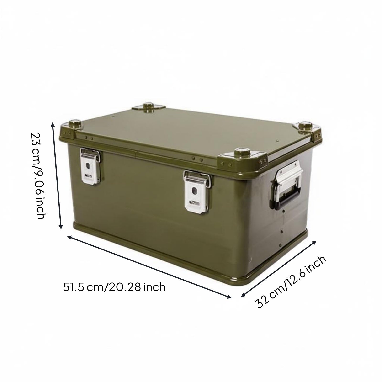 Aluminiumbox Aluminiumlegierung Camping-Aufbewahrungsbox rostfrei Aluminium-Transportkiste für Kofferraum, Weiß, size to 4