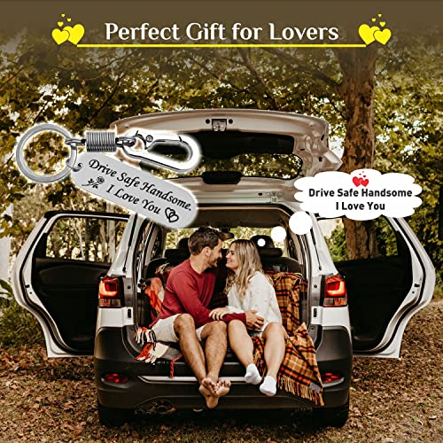 Image of Customize Personalized Laser engraved Drive Safe Keychain Gifts for Husband Dad Boyfriend Valentines Day Father's day Birthday