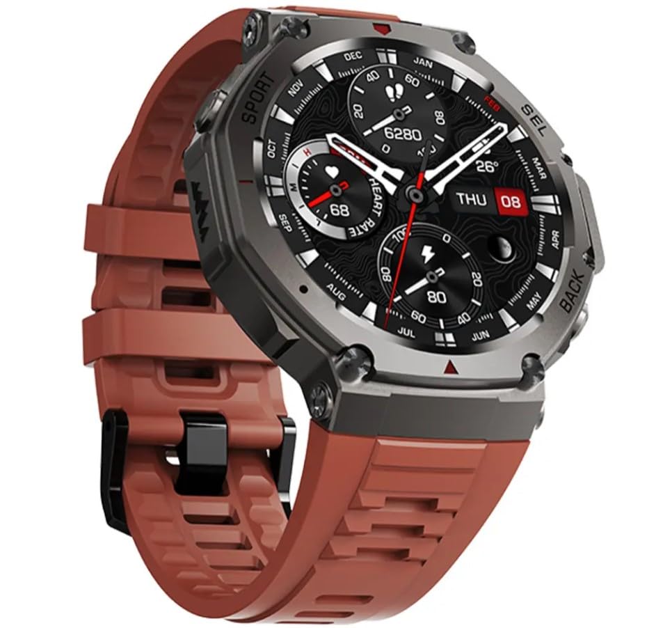 ENGINE DETOX Outdoor Sport GPS Smart Watch 1.43inch AMOLED Touch Screen 500mAh 5 ATM Waterproof Men Reloj Smartwatch DM-58 for Men (Color May be Different)-picture-26