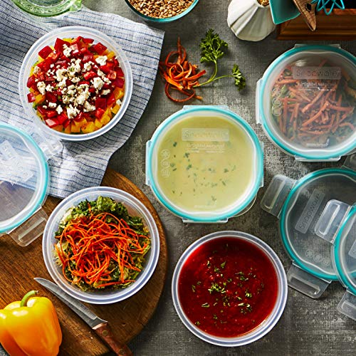 Snapware Total Solution 10-Pc Plastic Food Storage Containers Set, 3.8-Cup Round Meal Prep Container, Non-Toxic, Bpa-Free Lids With 4 Locking Tabs, Microwave, Dishwasher, And Freezer Safe #TOP2