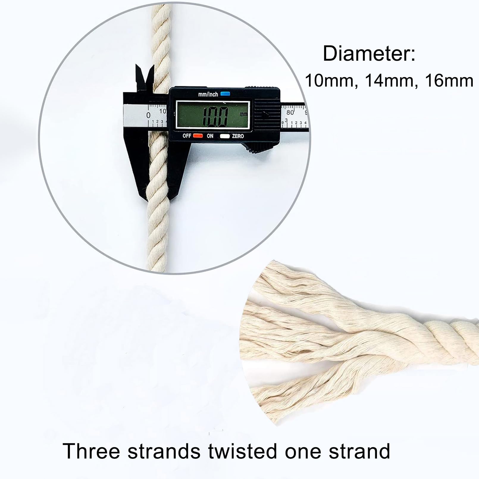 Corda In Cotone Morbido SUNTQ 3mm X 100m - 4 Fili Ritorti Per Macramè, Decorazioni Fai Da Te E Artigianato - 2