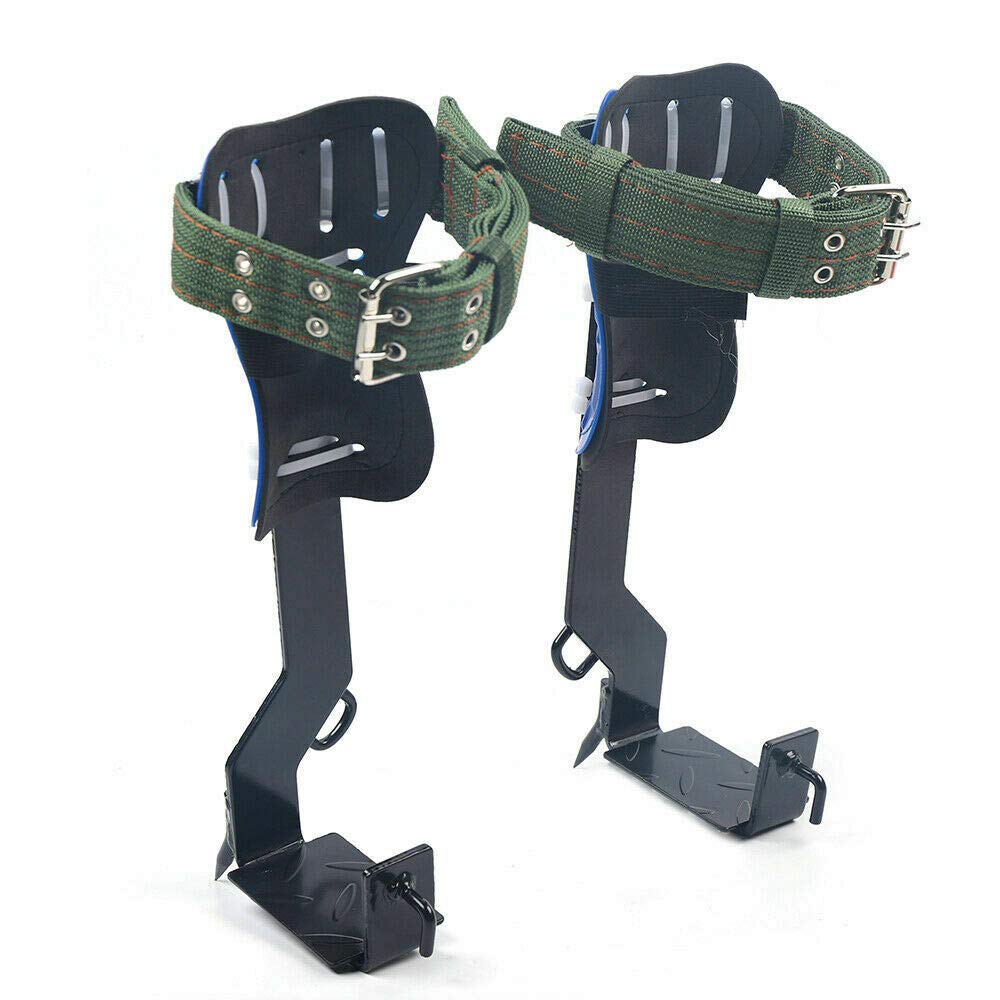 TFCFL Tree Climbing Spike Set, Adjustable Two-Gear Pole Climbing Spike Safety Belt Straps Tree Climbing Tool Kits Loading 100KG