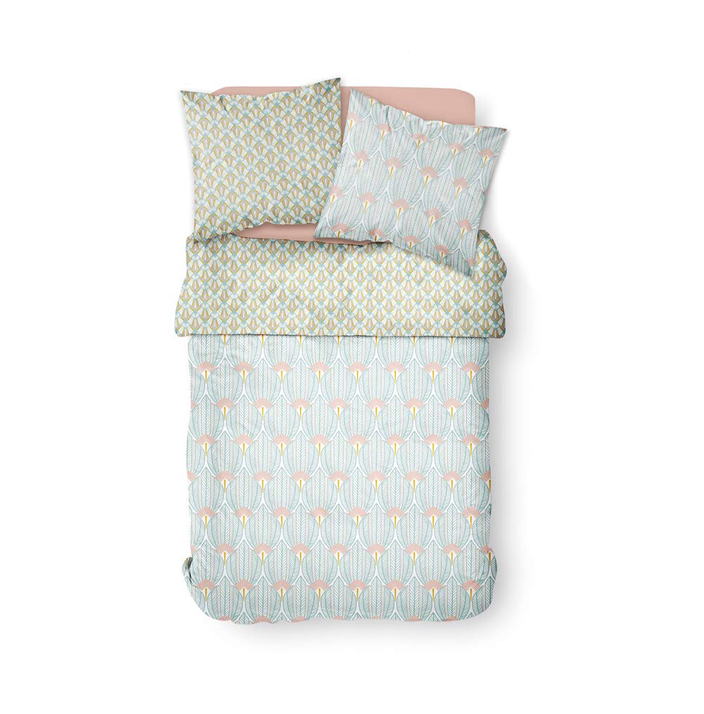 Juego de Cama 240 x 220 cm Azul Solución contra el Frío Nocturno