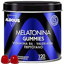 Caramelle Melatonina – 120 Caramelle Gommose – Valeriana, Triptofano e Vitamina B6 – Caramelle per Dormire Meglio, Sonno Profondo – Integratore per dormire – Gusto miritti – Vegan – ALDOUS